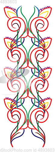 Image of Multi-colored ornaments, vector or color illustration.