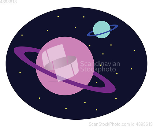 Image of Planets, vector or color illustration.