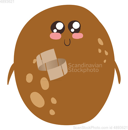Image of Image of cute potato, vector or color illustration.