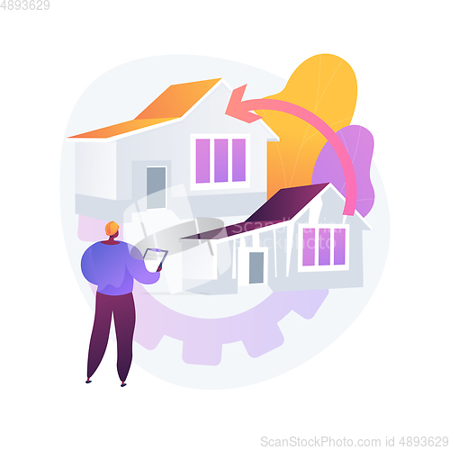 Image of House renovation abstract concept vector illustration.