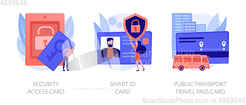 Image of Access and identification cards vector concept metaphors