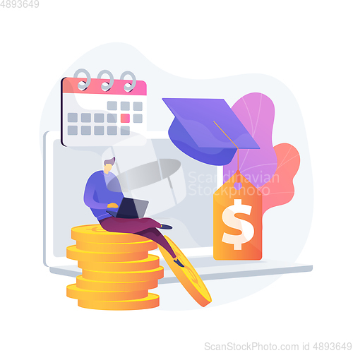 Image of Student loan payments deferred abstract concept vector illustration.