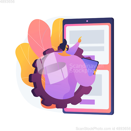 Image of Mobile app development courses vector concept metaphor