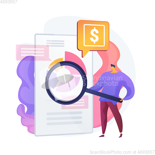 Image of Financial analysis vector concept metaphor