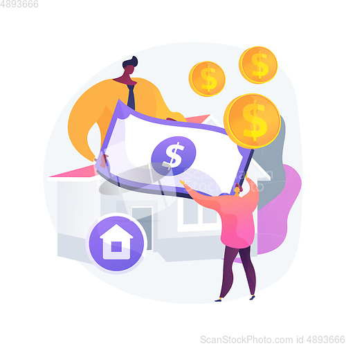 Image of Mortgage relief program abstract concept vector illustration.