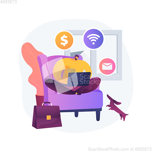 Image of Become a freelancer abstract concept vector illustration.