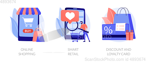 Image of Innovative retail solutions vector concept metaphors