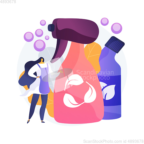 Image of Green cleaning abstract concept vector illustration.