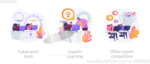 Image of E-games tournament abstract concept vector illustrations.