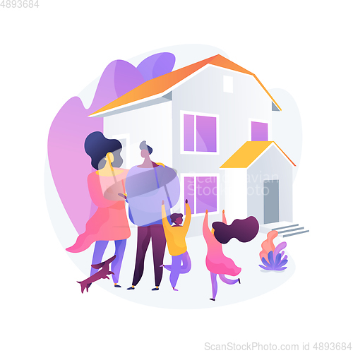 Image of Family house abstract concept vector illustration.