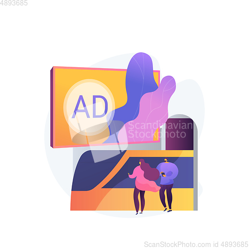 Image of Outdoor advertising design abstract concept vector illustration.