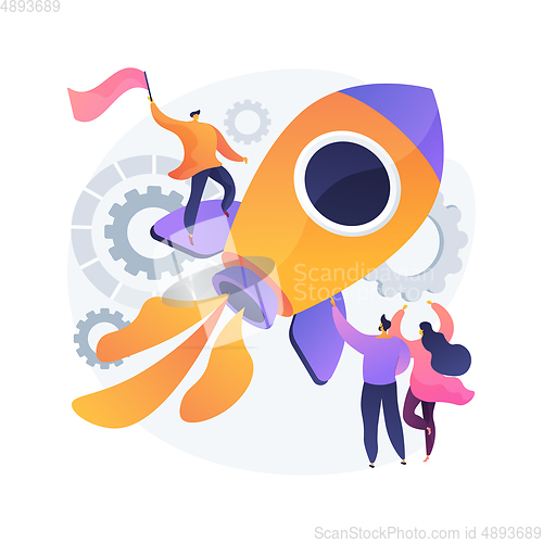 Image of Project closure abstract concept vector illustration.