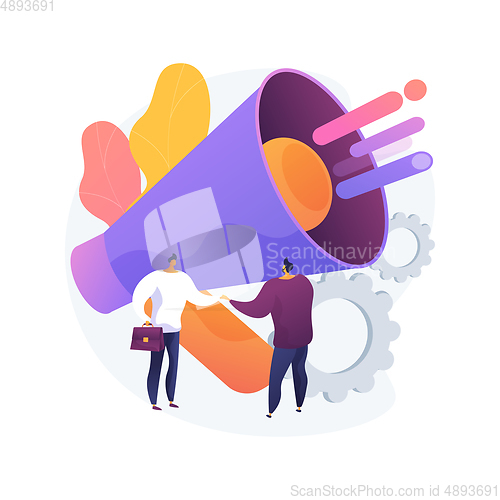 Image of Relationship marketing abstract concept vector illustration.