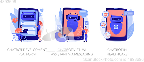 Image of Chatbot assistant vector concept metaphors.