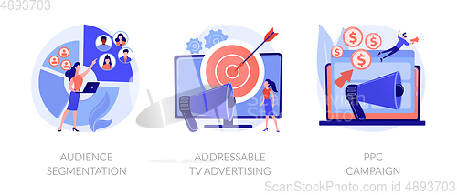 Image of Advertising technologies vector concept metaphors.