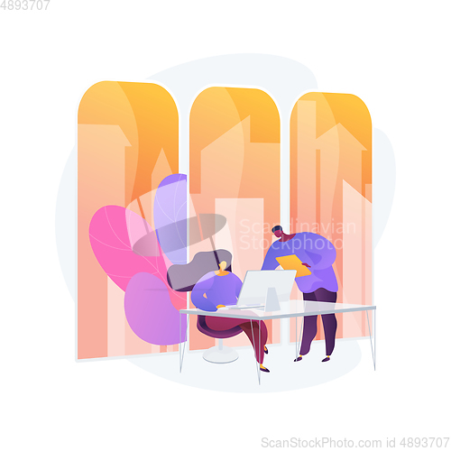 Image of On-demand urban workspace abstract concept vector illustration.