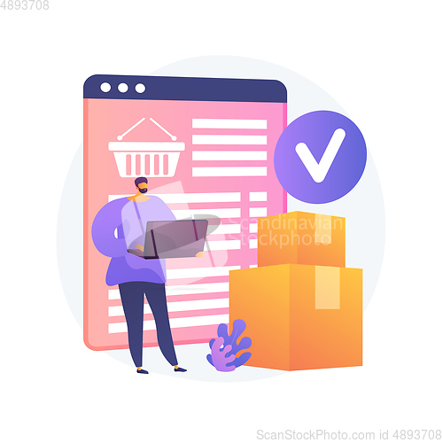 Image of Online order delivery service vector concept metaphor.