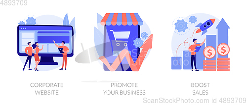 Image of Business management vector concept metaphors.