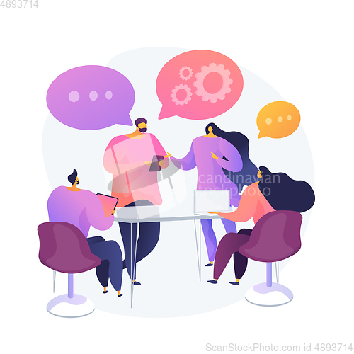 Image of Workplace collaboration vector concept metaphor