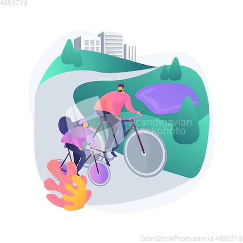 Image of Ecological greenway abstract concept vector illustration.