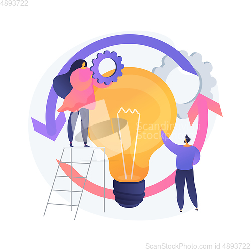 Image of Project life cycle abstract concept vector illustration.