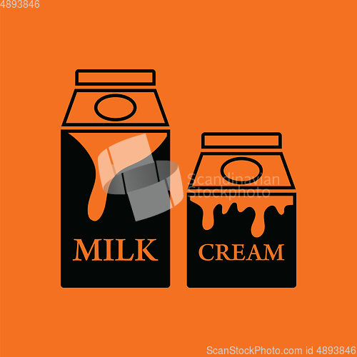 Image of Milk and cream container icon