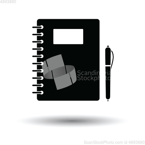 Image of Exercise book with pen icon