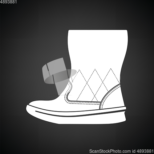 Image of Woman fluffy boot icon