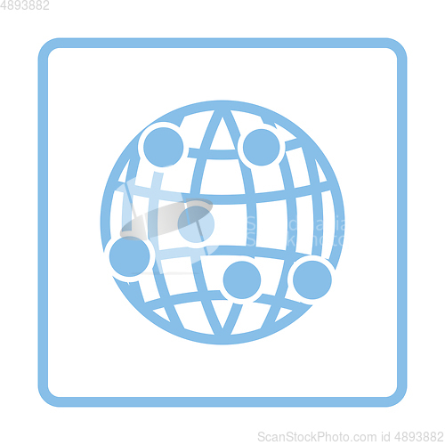 Image of Globe connection point icon