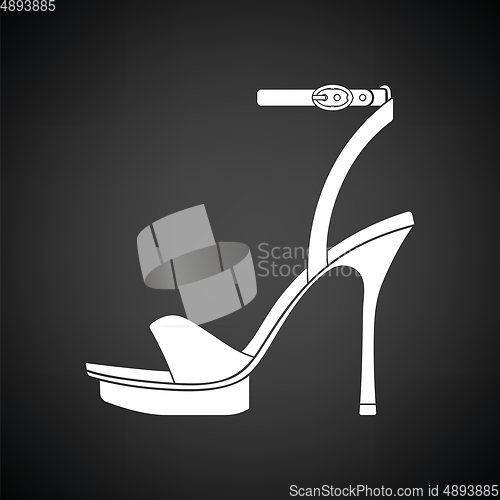 Image of Woman high heel sandal icon