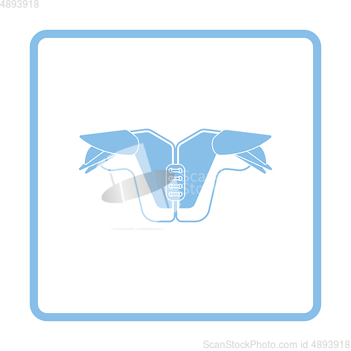 Image of American football chest protection icon