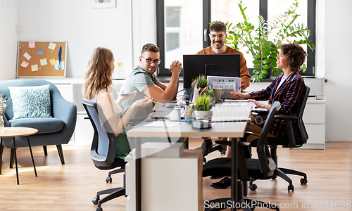 Image of business team or startuppers working at office