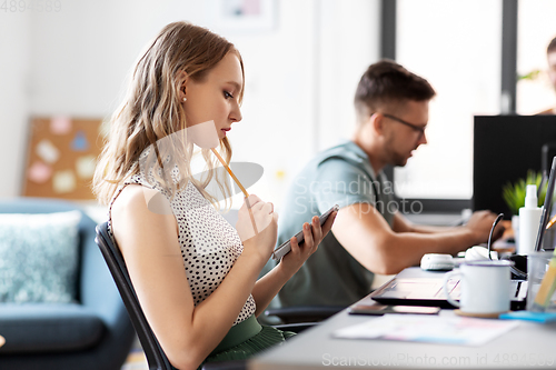 Image of business team or startuppers working at office