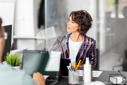 Image of business team or startuppers working at office