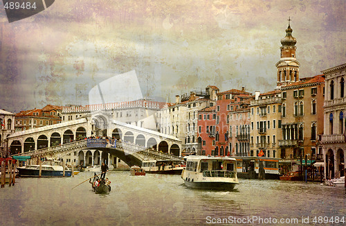 Image of Grand canal Venice retro