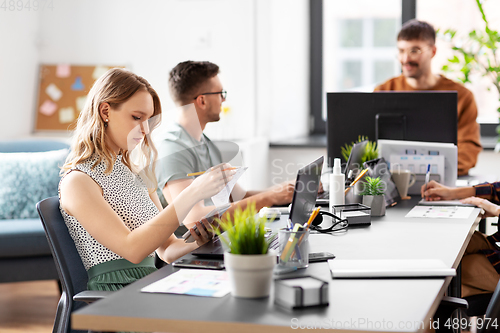 Image of business team or startuppers working at office