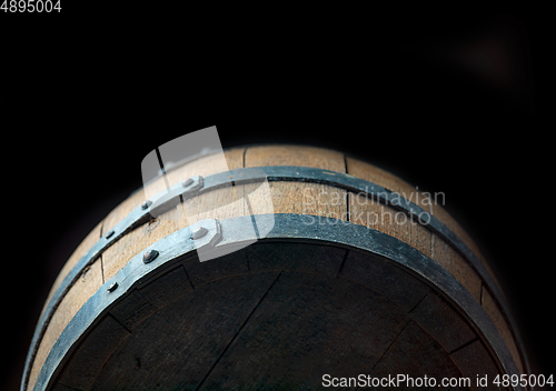 Image of old wooden barrel