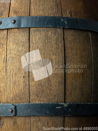 Image of old wooden barrel