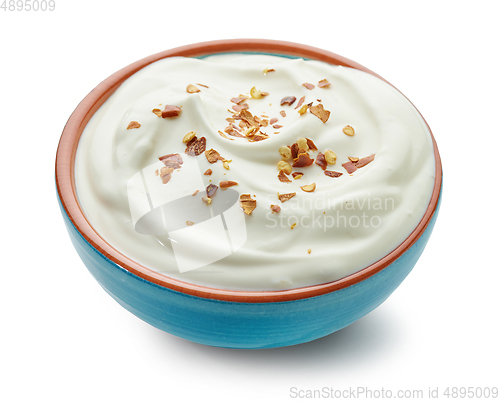 Image of bowl of hot dip yogurt sauce