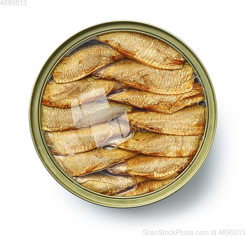 Image of canned smoked sprats in oil