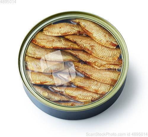 Image of canned smoked sprats in oil