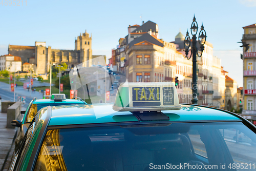 Image of Taxi cab car Porto, Portugal