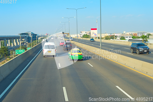 Image of Car traffic on highway