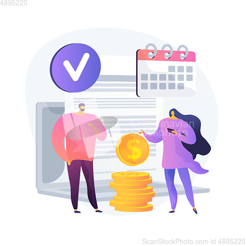 Image of Contract billing vector concept metaphor.