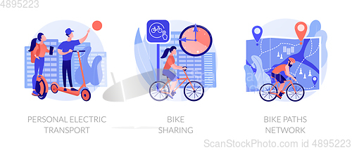 Image of Eco friendly urban transport vector concept metaphors