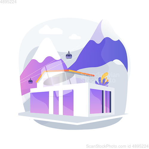 Image of Eco house abstract concept vector illustration.