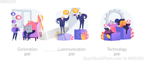 Image of People diversity abstract concept vector illustrations.