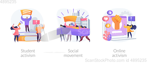 Image of Political and social change abstract concept vector illustrations.