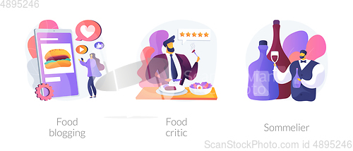 Image of Food review abstract concept vector illustrations.