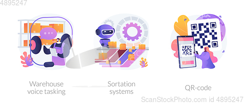 Image of Logistics order processing abstract concept vector illustrations.